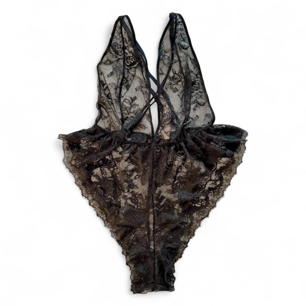 BNWT Victoria Secret Black Lace Lingerie Bodysuit Size S